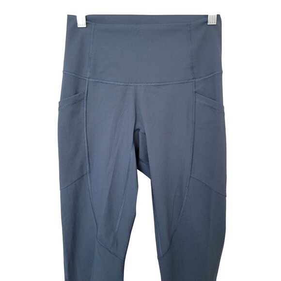 Everlane The Perform Leggings Regular High Waist Womens Size S Navy Yoga Pockets - Picture 4 of 5